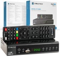 Tuner Dekoder TV Naziemnej DVB-T2/C HEVC H.265 Cabletech URZ0336C Pilot TV