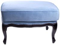 Puf z drewna brzozowego z aksamitnym obiciem*