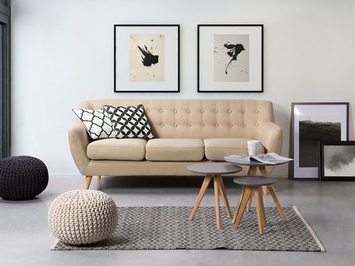 Sofa 3-osobowa beżowa MOTALA na Arena.pl