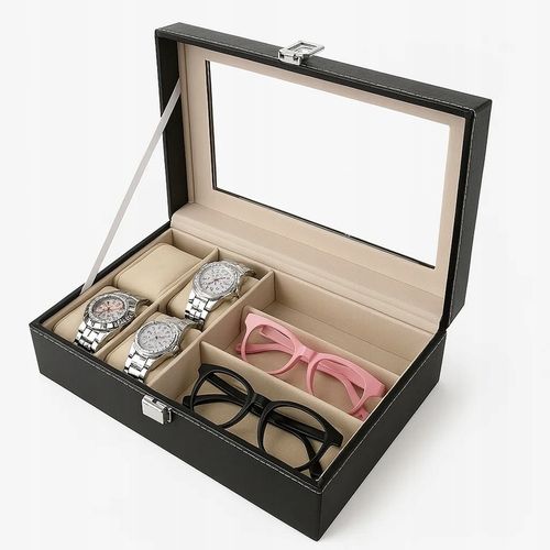 Szkatułka Pudełko Organizer Etui Zegarki i Okulary na Arena.pl