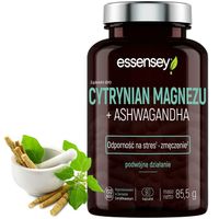 MAGNEZ Cytrynian + ASHWAGANDHA GRATIS Kompleks Stres Relaks Sen Zmęczenie