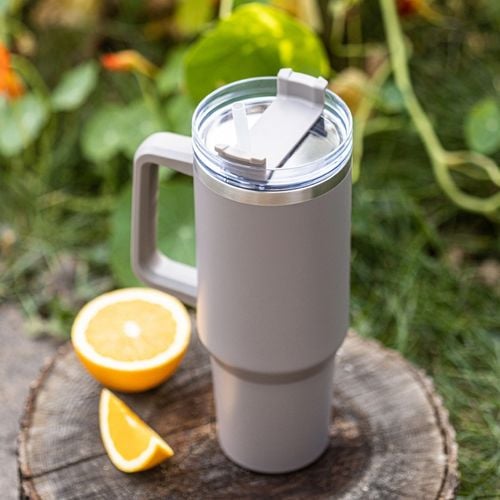 stalowy kubek termiczny termos 1100ml z rączką i słomką klausberg kb-7943 na Arena.pl