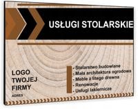 TABLICZKA REKLAMOWA szyld z nadrukiem 40x30 cm usługi stolarskie