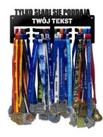 Wieszak na medale TYLKO SŁABI SIE PODDAJĄ twoje imię dowolny tekst 43.1