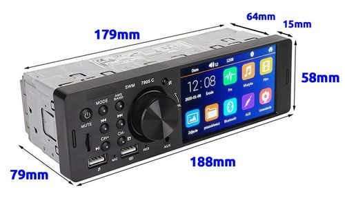 RADIO SAMOCHODOWE 1DIN EKRAN 4,1" USB BLUETOOTH SD na Arena.pl