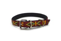 A-227 OBROŻA DLA PSA PODWÓJNA INDIAŃSKA 30mm V.2 Kolor - BORDOWY