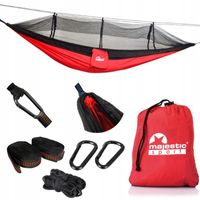 Hamak turystyczny z moskitierą podróżny 260x140 cm