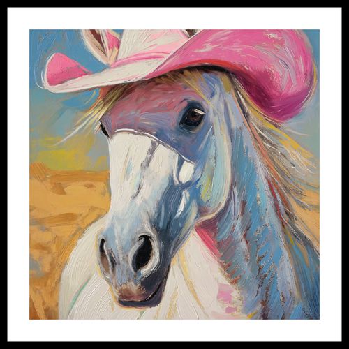 Plakat 40x40cm Różowy Kapelusz na Arena.pl