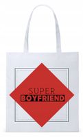 Dla Chłopaka Męża Prezent Torba Eco Biała Shopper Z Nadrukiem Ze Zdjęciem