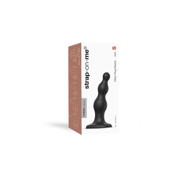 Dildo Plug Beads Black - S zdjęcie 1