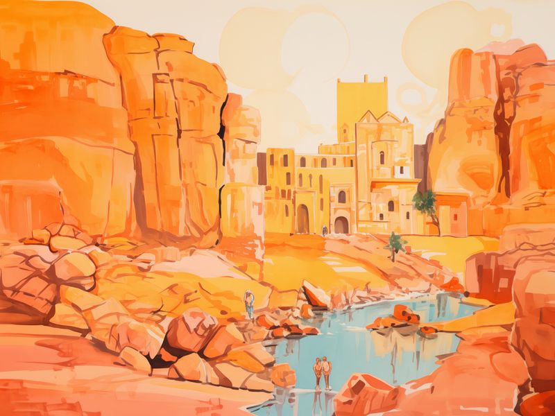 Plakat 20x15cm Ruiny pod Słońcem zdjęcie 1