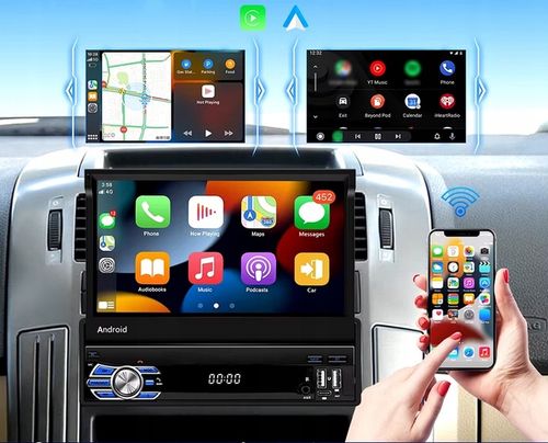 RADIO SAMOCHODOWE 1 DIN ANDROID 13 GPS USB WIFI WYSUWANY PILOT CARPLAY na Arena.pl