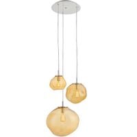 LAMPA wisząca AVIA 10419315 Kaspa szklana OPRAWA zwis kaskada bursztynowa