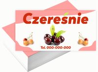 Wizytówki firmowe Foliowane 1000szt wiele wzorów CZEREŚNIE