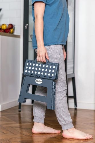Taboret składany stołek podnóżek antypoślizgowy szary Easyform 22cm na Arena.pl