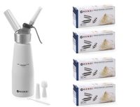 SYFON DO BITEJ ŚMIETANY DEKORATOR BIAŁY 0,5L + 200 NABOI HENDI 588369