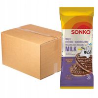 Sonko Wafle ryżowo-kukurydziane w czekoladzie mlecznej 65 g  x 28 sztuk