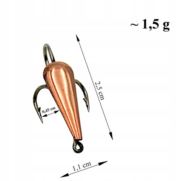 Błystka Podlodowa DIABEŁEK 2,5cm/1,5g Błysk Blaszk zdjęcie 2