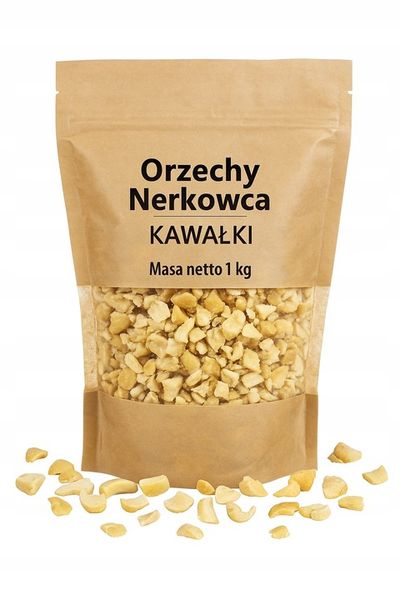 Orzechy nerkowca w kawałkach kawałki 1 kg 1000g NATURALNE PYSZNE NERKOWIEC zdjęcie 2