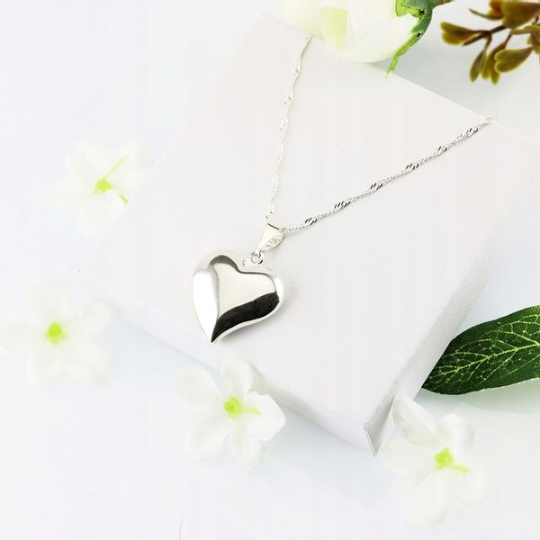 WYJĄTKOWE SERDUSZKO Z ŁAŃCUSZKIEM SINGAPUR DŁUGOŚĆ 45 CM SREBRO PRÓBY 925 zdjęcie 10