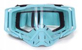 GOGLE NARCIARSKIE MOTOCYKLOWE SNOWBOARD CROSS ENDURO NARTY DESKA NIEBIESKIE