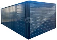 Garaż blaszany 3x5m Brama uchylna drzwi - antracyt - dach spad w tył GP479