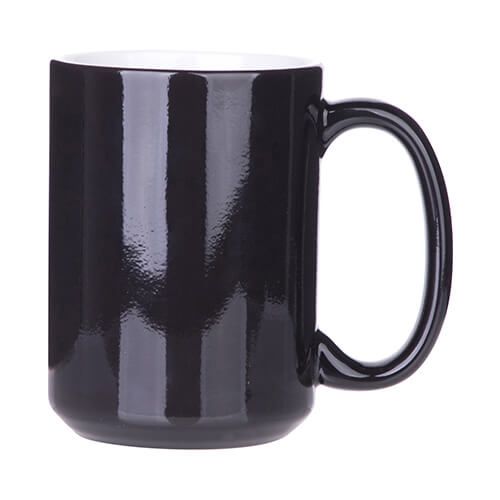 Kubek magiczny 450 ml czarny do sublimacji zdjęcie 1