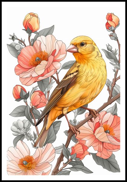 Plakat 68x101cm Wiosenny Śpiewaczek zdjęcie 3