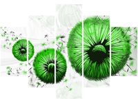 105CM 150CM OBRAZ 5 ELEM ZIELONE DMUCHAWCE DRUK