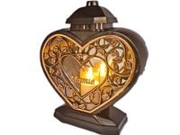 MAMA MAMIE ZNICZ LAMPION NA GRÓB SERCE GIGANT RAMKA SERCE+ŚWIECA LED