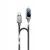 YESIDO KABEL CA180 LED 27W Type-C - Lightning 1.2m 3A, BLACK CZARNY