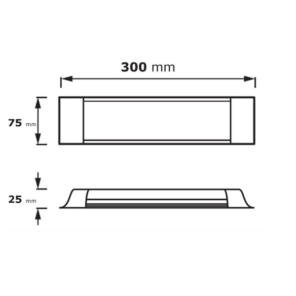 Lampa listwa FLAT LED natynkowa 10W 4000K 30cm 02913 STRUHM zdjęcie 8