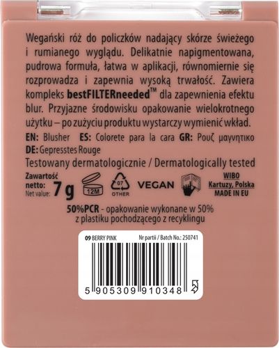 NAM TOUCH OF COLOR RÓŻ DO POLICZKÓW NR 09 BERRY PINK 7 G na Arena.pl