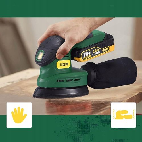 SZLIFIERKA MIMOŚRODOWA OSCYLACYJNA AKUMULATOROWA 2.0mAh 18V Bezpyłowa TECCP na Arena.pl