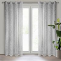 Firana na przelotkach AMANDA 140x250 srebrna