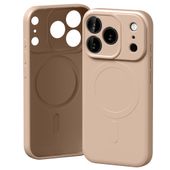 etui mercury semi-silicone magsafe do    iphone 17 pro różowo-piaskowy