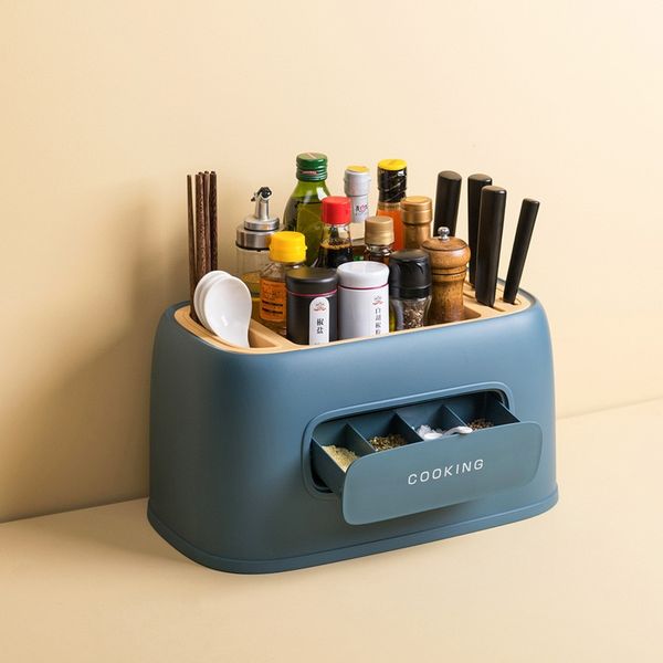Wielofunkcyjne Pudełko Do Przypraw - Organizator - Pojemnik (Niebieski) zdjęcie 1