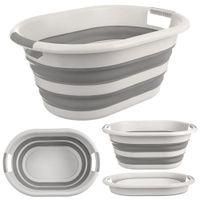 Koszyk na Pranie Pojemnik Łazienkowy Miska Składana Silikonowa Kamper 38 L