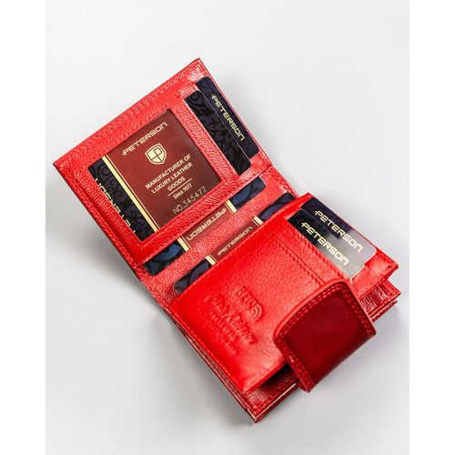 elegancki portfel damski z rfid z lakierowanej skóry - peterson na Arena.pl