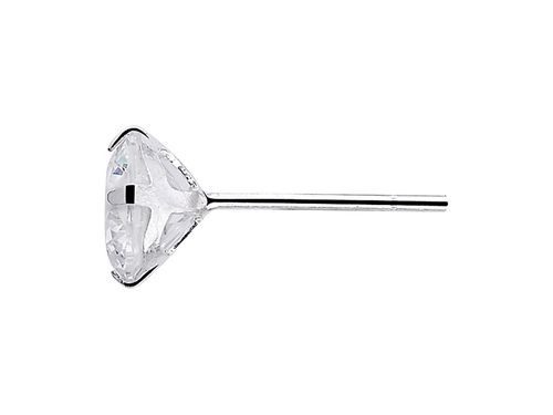 Delikatne okrągłe srebrne kolczyki białe cyrkonie srebro 925 1COW6E na Arena.pl