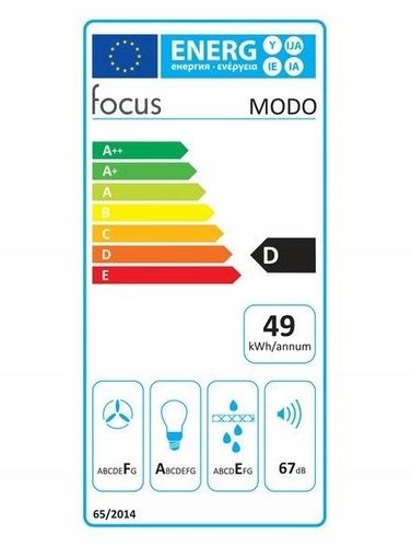 Okap podszafkowy Focus Modo 60 cm biały na Arena.pl