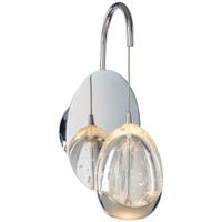 Kinkiet LAMPA ścienna HUELTO WL-22112132-1A-CR Italux kulista OPRAWA szklana LED 4,8W 3000K jajko chrom