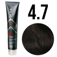 Inebrya farba do włosów, koloryzacja trwała, 100 ml 4/7 średni brąz brązowa kawa