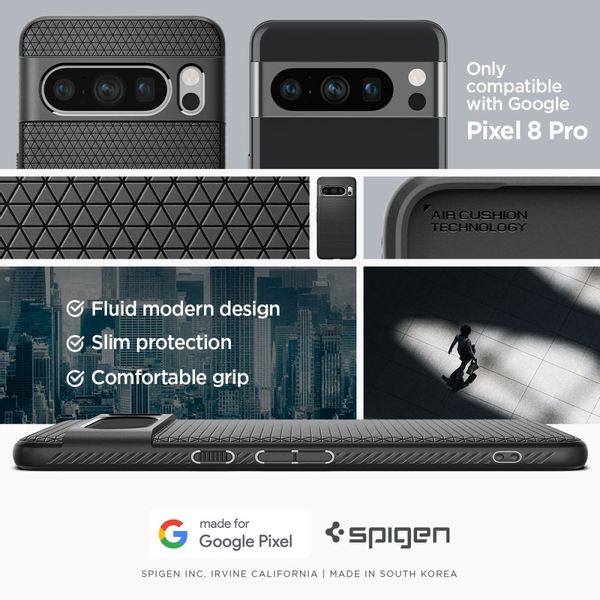 SPIGEN LIQUID AIR GOOGLE PIXEL 8 PRO MATTE BLACK zdjęcie 14
