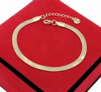 BRANSOLETKA ZŁOTA ŻMIJKA STAL CHIRURGICZNA