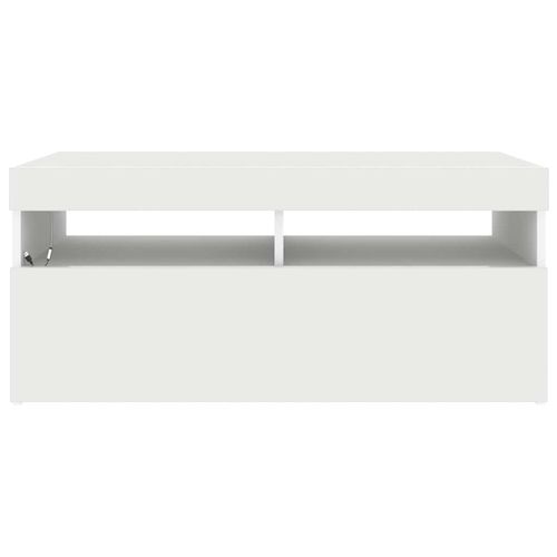 Szafka pod TV z oświetleniem LED, biała, 90x35x40 cm na Arena.pl