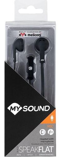 Słuchawk przewodowe Speak Flat czarne na Arena.pl