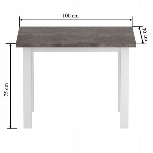 stół monte beton/biały 70x100 na Arena.pl