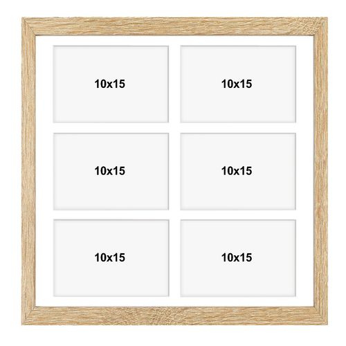 Ramka na 6 zdjęć Hekla 40x40x6 MDF galeria sonoma jasna 1szt. na Arena.pl