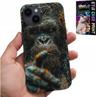 ETUI DO IPHONE 15 PLUS - MAŁPA, MAŁPKA, GORYL, ZWIERZĘTA + SZKŁO